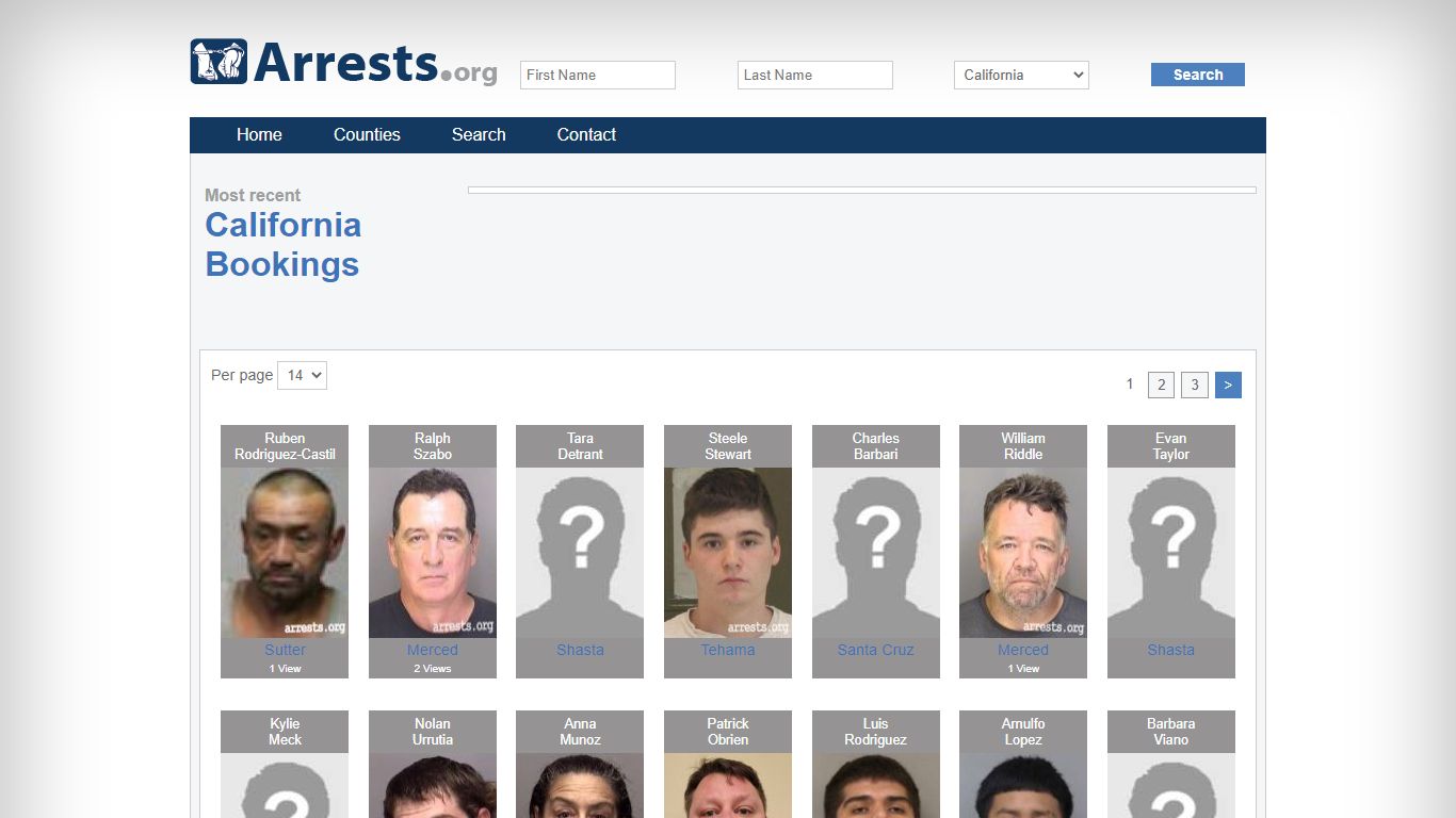 California Arrests and Inmate Search